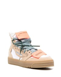 beige hohe Sneakers aus Wildleder von Off-White