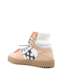 beige hohe Sneakers aus Wildleder von Off-White