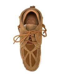 beige hohe Sneakers aus Wildleder von VISVIM