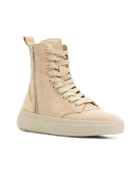 beige hohe Sneakers aus Wildleder von Represent