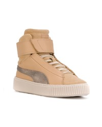 beige hohe Sneakers aus Wildleder von Puma