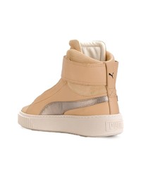 beige hohe Sneakers aus Wildleder von Puma