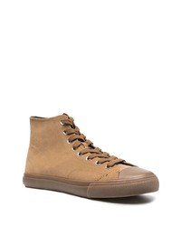 beige hohe Sneakers aus Wildleder von Paul Smith