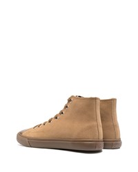 beige hohe Sneakers aus Wildleder von Paul Smith