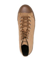 beige hohe Sneakers aus Wildleder von Paul Smith