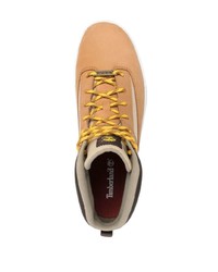 beige hohe Sneakers aus Wildleder von Timberland