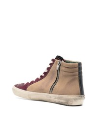 beige hohe Sneakers aus Wildleder von Golden Goose