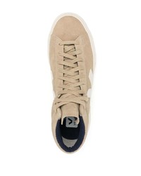 beige hohe Sneakers aus Wildleder von Veja