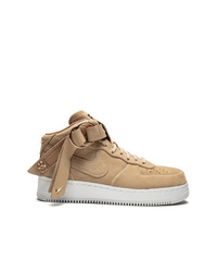 beige hohe Sneakers aus Wildleder von Nike