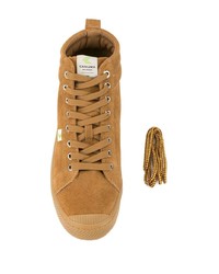 beige hohe Sneakers aus Wildleder von Cariuma