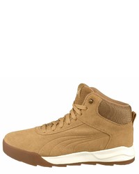 beige hohe Sneakers aus Wildleder von Puma