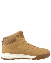 beige hohe Sneakers aus Wildleder von Puma