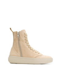 beige hohe Sneakers aus Wildleder von Represent