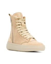 beige hohe Sneakers aus Wildleder von Represent