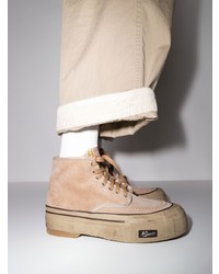 beige hohe Sneakers aus Wildleder von VISVIM