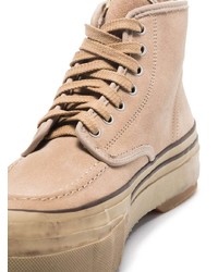 beige hohe Sneakers aus Wildleder von VISVIM