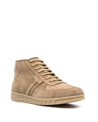 beige hohe Sneakers aus Wildleder von Tom Ford