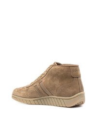 beige hohe Sneakers aus Wildleder von Tom Ford