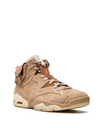 beige hohe Sneakers aus Wildleder von Jordan