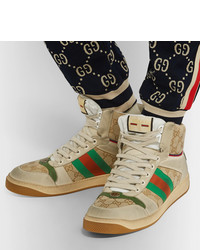 beige hohe Sneakers von Gucci