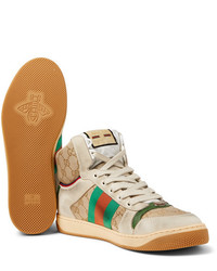 beige hohe Sneakers von Gucci