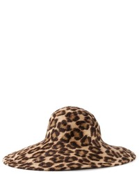 beige Hut mit Leopardenmuster von Philip Treacy
