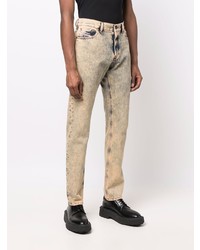 beige Jeans mit Acid-Waschung von Diesel