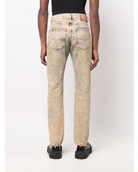 beige Jeans mit Acid-Waschung von Diesel