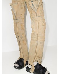 beige Jeans mit Destroyed-Effekten von Givenchy