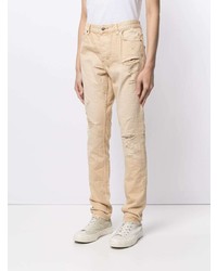 beige Jeans mit Destroyed-Effekten von Ksubi