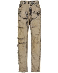 beige Jeans mit Destroyed-Effekten von Dolce & Gabbana