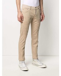 beige Jeans mit Destroyed-Effekten von Dondup