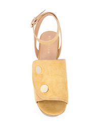 beige Keilsandaletten aus Wildleder von Derek Lam