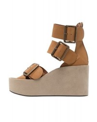 beige Keilsandaletten von Jeffrey Campbell