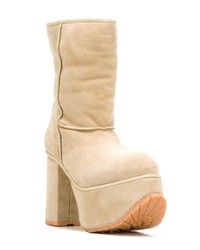 beige klobige Wildleder Stiefeletten von R13