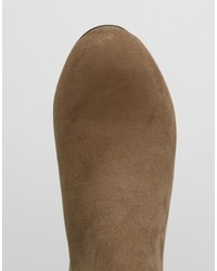 beige kniehohe Stiefel von Asos