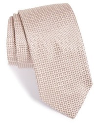 beige Krawatte mit geometrischem Muster