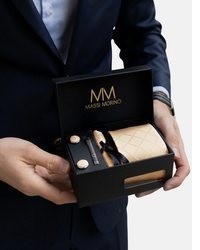beige Krawatte von Massi Morino