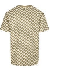 beige Kurzarmhemd mit Karomuster von Urban Classics