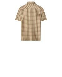 beige Kurzarmhemd mit Schottenmuster von VAUDE