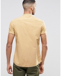 beige Kurzarmhemd von Asos