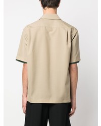 beige Kurzarmhemd von Sacai