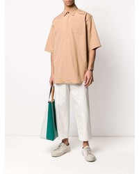 beige Kurzarmhemd von Jil Sander