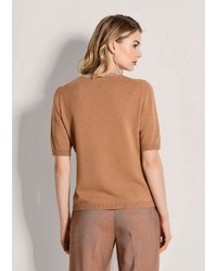 beige Kurzarmpullover von Madeleine