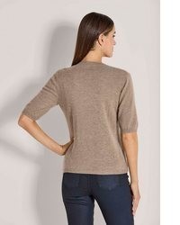 beige Kurzarmpullover von Madeleine
