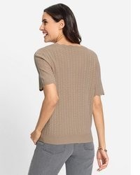 beige Kurzarmpullover von Witt