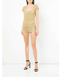 beige kurzer Jumpsuit aus Spitze von Alice McCall