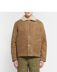 beige Lammfelljacke