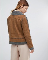 beige Lammfelljacke von Urban Code