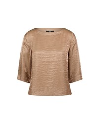 beige Langarmbluse von Zero